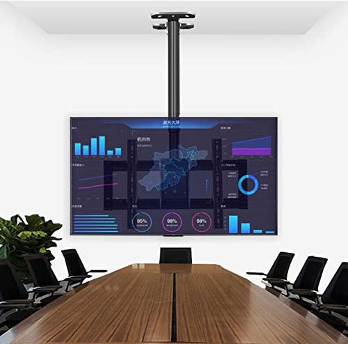 Support TV universel pour TV de 55 pouces - Support TV réglable au sol pour salon ou bureau - Support de télévision à grand écran - Support élégant pour décoration d'intérieur