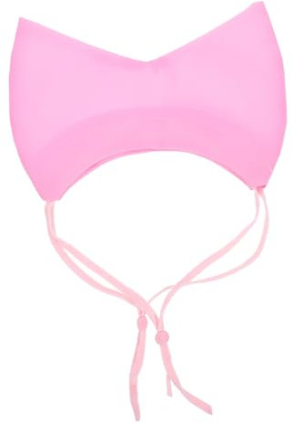 TOGEVAL Waterproof Cat Bath Shower Cap with Ear Protection, Pink Pet Bath Ear Covers for Swimming and Showering, Suitable for Cats and Dogs