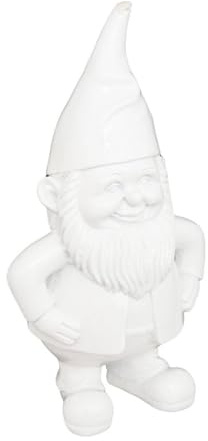 Atmosphera - Statue Nain de Jardin déco extérieur Anao H.30cm résine Assorti - Blanc