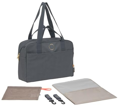 LÄSSIG Babyskötväska med bärhandtag och skötunderlag, barnvagnsmontering, vattenavvisande/GRE Everyday Bag antracit