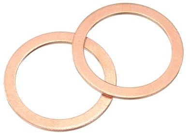 QUARKZMAN Rondelles Metal, 3 Pièces 27mm ID x 35mm OD x 1.5mm Hauteur Rondelles Plates en Cuivre, Bagues de Montage pour Vis, Boulons, Écrous, Accessoires, Charnières de Porte