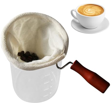 Filtro de café – Bolsa de café lavable de tela larga | Filtro de café