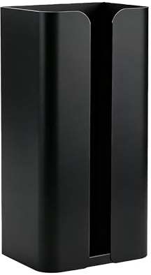 NICEME Kosmetiktücherbox, Taschentuchbox für den Schreibtisch, Magnetische Taschentuchbox, Papier Handtuchspender, geeignet für Zuhause, Küche und Kühlschrank, 24 x 13 x 8.5 cm, Schwarz