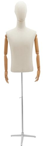 Herren-Schneiderpuppe, Kleiderständer, männliche Schaufensterpuppe, höhenverstellbar, Geeignet für Bekleidungsgeschäfte, Juweliergeschäfte, Brautmodengeschäfte, Bekleidungsausstellungen und Schneidere