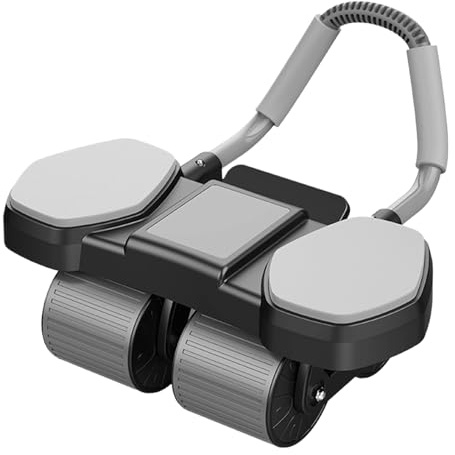 Niesel Ab Roller | Leiser Fitnesstrainer für zu Hause | Bauchroller mit 4 Rollen automatischem Rückprall und Smartphone-Halterung für Training zu Hause und in der Wohnung