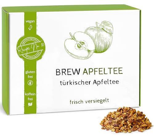 Türkischer Apfeltee aus Istanbul - lose | 100% Apfelstücke, ohne Aroma | besonderer Tee als Wintertee & Weihnachtstee | aromatischer Ländertee, Herbsttee | halswärmender Früchtetee | BREW - 180g