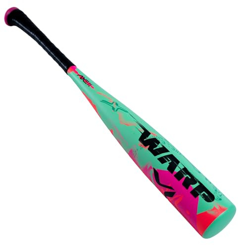 Axe WARP Baseballschläger aus Verbundmaterial, USA-Tee-Ball, Fallhöhe -13, 6,1 cm Schaft, Grün/Rosa (63,5 cm)