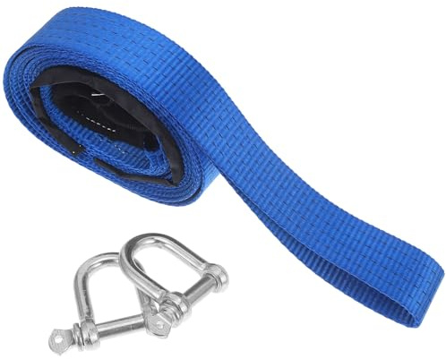 BUGUUYO Corda Traino Auto Resistente con Ganci Rinforzati Fune Traino Heavy Duty per Emergenze Cinghia Robusta per Veicoli e Rimorchi per Auto Fuoristrada e Barche