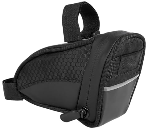 Renchey Bolsa Sillín Bicicleta Impermeable con Cremallera | Accesorios De Bicicleta Para Ciclismo Para Ciclismo Nocturno Eléctrico Con Luz Trasera De Seguridad