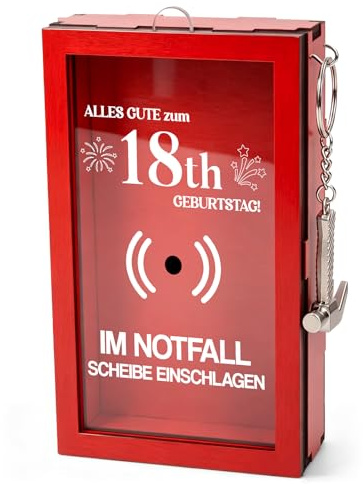 Lustige Notfallbox zum 18 Geburtstag Junge Mädchen, Personalisierte Geldgeschenk Verpackung, 18 Geburtstag Geschenk mit Hammer, Originelles Geburtstagsgeschenk