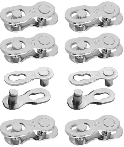 Elovara 8PCS Bike Chain Link Quick Release Connector for 6 7 8 Speed Chain | Durable Stainless Steel Bicycle Missing Link for Mountain and Road Bikes, Tool-Free Easy Install Replacement Parts