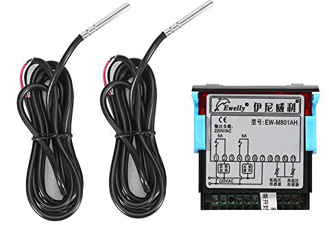 AC 220 V 5A Allzweck Digital Temperatur Differenzregler Differenzial Thermostat mit Sensor Sonde für Solar Wasser Heizung