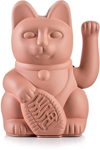 Donkey Products Lucky Cat Winkekatze in der Farbe Pink aus Kunststoff, 15cm, 330434