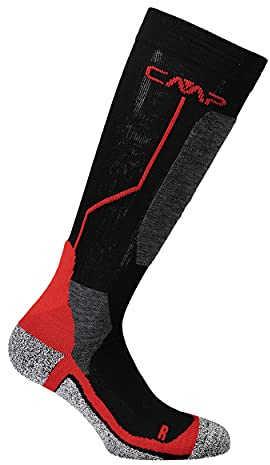 CMP - Skisocke aus Wolle, Schwarz-Ferrari, 43/45
