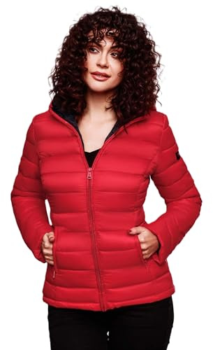 MARIKOO Damen Jacke Steppjacke Herbst Winter Übergangsjacke gesteppt B651