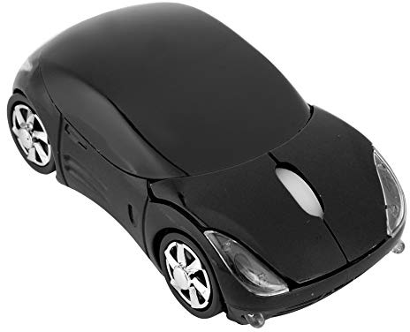ASHATA Souris Optique Bluetooth, 2.4GHz Souris sans Fil Portable en Forme de Voiture 1600 DPI 3 Boutons avec molette de défilement pour XP/Vista 7 / ME / 2000 / Mac