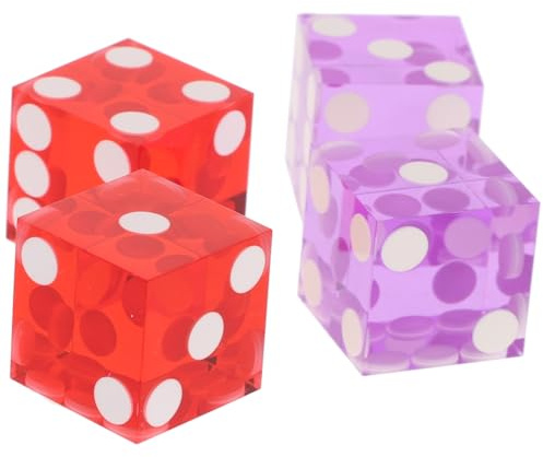 BESPORTBLE 4er-Set -Würfel – 19mm AAA Präzision, rasiermesserscharfe Kanten, (Zufällige Farben)