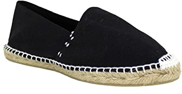 Alpargatas Clásicas de Lona con Suela de Yute (Negro, numeric_42)
