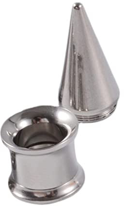 Dehnstäbe Edelstahl, Ohr Tunnel Männer mit 2PCS 4MM 6G Silber Kegelform Body Piercing Schmuck Geschenk Set
