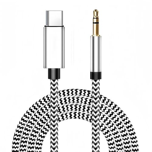YCTech Aux to USB C in Car, USB C to Aux Cable for Samsung Galaxy S25 S24 S23 S22 S21 S20 Ultra FE, iPhone 17 16 15 Pro Max Plus 16e, USC C to 3.5mm Jack Audio Cable for Headphones/Car Stereo/Speaker