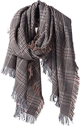 MAKFORT Damen-Schal, groß, aus Acrylwolle, lang, warm, modisch im Herbst/Winter, weich, bequem, One size