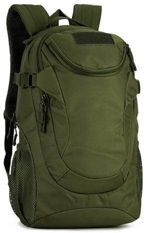 VINBAGGE Mochila Militar 25L Mochila Tactica Mochilas de Viaje Mochila Deporte Mochilas Actividades al Aire Libre Acampar Caza Bicicleta Senderismo Montañismo (Verde)