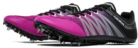 Zeihyeurus Unisex-Leichtathletikschuhe Leichtathletik Spike Schuhe Track Spike Schuhe Weitsprung-Leichtathletikschuhe VerschleißFest Atmungsaktive Gelten Jungen MäDchen Damen Herren