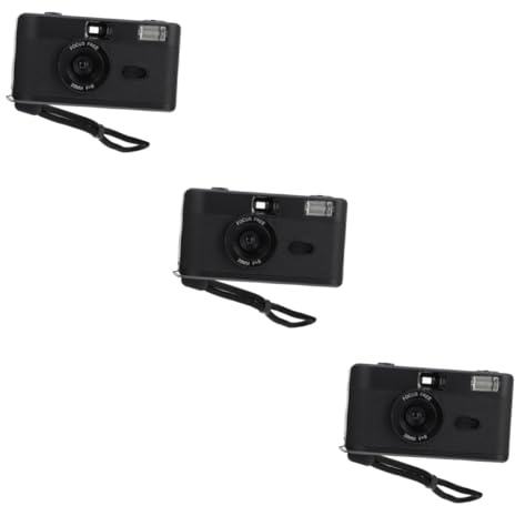 Hemobllo 3pezzi Fotocamera Vintage Riutilizzabile Flash Integrato Compatibile Con Pellicola Design Retrò Senza Batteria Perfetta Per Scatti Creativi e Regali Originali