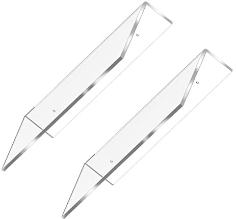 CAXUSD 2St Regal Schwimmleiste aus Acryl Displayleiste aus Acryl Wäscheständer für Babyflaschen Klarer Präsentationsständer An der Wand montiert Ausstellungsstand Wandbehang Plastik