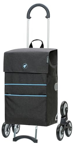 Andersen Einkaufstrolley - klappbar - 53 Liter - Treppensteiger - belastbar 40 kg - Stahlgestell - Trolley - Rad Ø 15 cm - Scala Shopper Nelon anthrazit