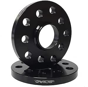 TRACER Separadores de rueda, 12169 W, 15 mm, negro anodizado, círculo de orificios 112/5, orificio central 66,6-2 unidades