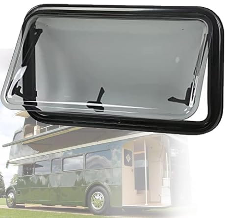 FANYING Hinged Window Caravan Window Caravan Window Insect Protection, Caravan Side Window with Integrated Roller Blind and Fly Screen for Caravan Van,750 * 450mm