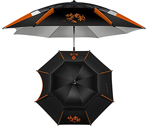 ISCBAFYX 2.0m/6.6ft,2.2m/7.2ft Outdoor Umbrella Garden Parasol Fishing Parasol,Large Parasol,Sun Protection Waterproof UV-Protection,for Deck Backyard Pool Beach Patio,Red,Orange,Green