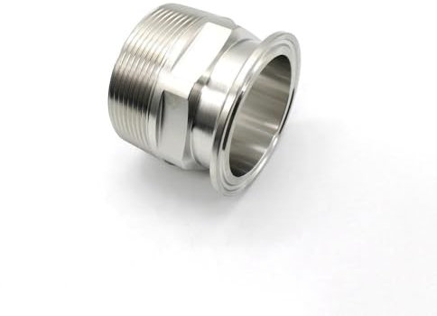 1/2 3/4 1 1-1/2 2 3 4 NPT Male 0.5 1.5 2 2.5 3 4 Tri Clamp Sanitary Pipe Fitting Connector SS304 Stainless Homebrew(K25.4mm,Male NPT_1/4)