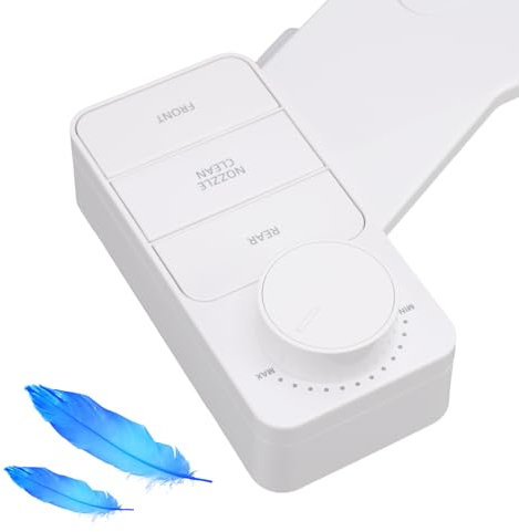 Gugxiom Bidet Attachment for Toilet, Ultra-Slim Dual Nozzle Bidet Sprayer (Frontal & Rear Wash), Non-Electric Fresh Water Bidet Toilet, Removable, Adjustable Water Pressure Control (weiß)