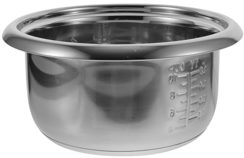 MAGICLULU Cuiseur à Riz INOX 4l en Acier Inoxydable, Casserole Intérieure de Rechange Argentée, Accessoire Pratique pour Remplacement du Cuiseur à Riz
