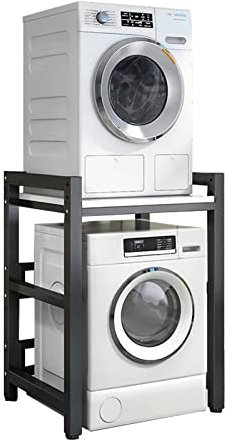 Adjustable Stacking Kit Stand for Front Load Washer & Dryer Portable Rack with 400KG Capacity Over Washer Storage Unit for Laundry nization