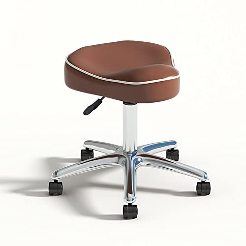Generisch Sattelhocker Massagedrehstuhl für Beauty Tattoo Lash Clinic Zahnarzt Spa Salons Studio, Verstellbarer hydraulischer Rollhocker auf Rädern,B