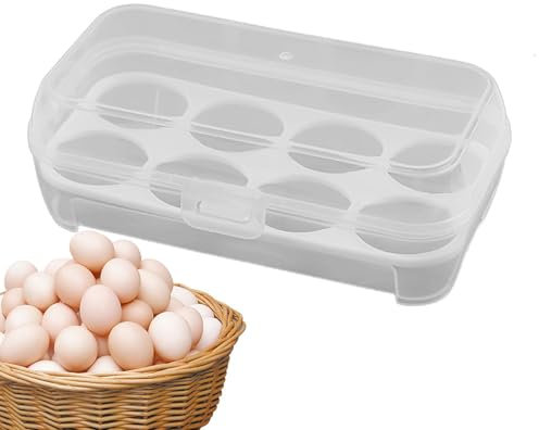 Eieraufbewahrung – Eierbox, großes Fassungsvermögen, Aufbewahrungsbox für Eier | Rutschfester Aufbewahrungsbehälter für den Transport und den Transport von Eiern, platzsparend