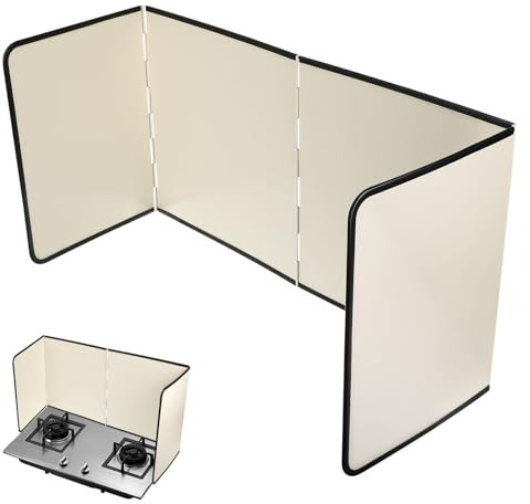 TOPBATHY Herd Spritzschutz Aus Verzinktem Metall Faltbar 30X15.7X11.6 Zoll Herdschutz Mit Wärmeisolierung Für Gasherd Und Spüle Küche Zubehör