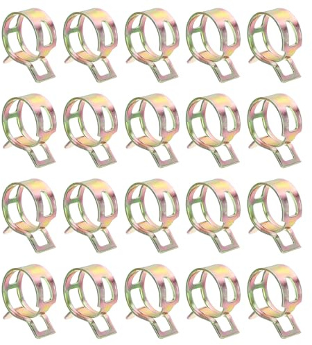 QUARKZMAN 20 Piezas Abrazaderas Muelle Tipo Banda 28mm Abrazadera Para Manguera Combustible Clip Muelle Para Manguera Silicona Abrazadera Para Tubo Vacío Clip, Colorido