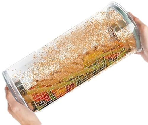 Bol Secoueur À Panure Pour Poulet - Mixeur Transparent À 360 Degrés | Bol À Pâte Avec Couvercle | pour Cuisine Maison Cuisson au Four Camping et Préparation de Repas