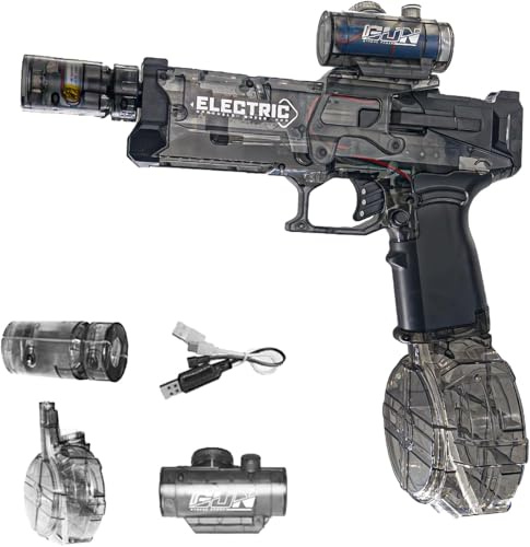 Pistolet à eau électrique avec lumières, grande capacité, haute puissance, portée de 8 à 10 m, pistolet à eau d'été pour piscine, fête, plage, extérieur