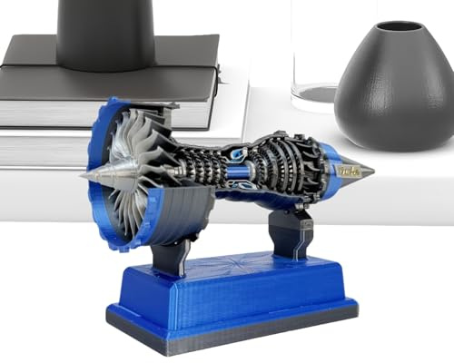 Estatua De Turbina - Maqueta Simulada Funcional Motor Aeronáutico,Figura Educativa Ciencia, Juguete Construcción Mecánica para Habitación Estudiantes, Dormitorio, Sala Estar