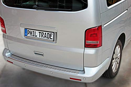 Recambo | Protector de Parachoques trasero | Compatible con VW T5 T6 | a partir de 2003 | Acero Inoxidable Mate | Protección borde de carga