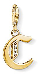 Thomas Sabo Damen Charm-Anhänger L Buchstabe Charm Club 925 Sterling Silber 1618-414-39