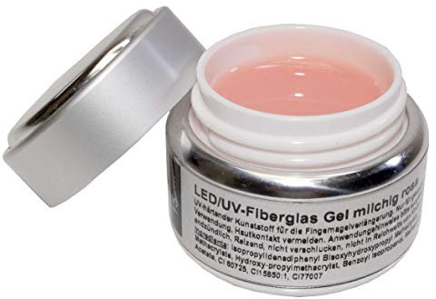 StudioLine LED/UV-Gel Fiberglas milchig rosa dickviskose milky rosé 15 ml natürlich glänzend 1-Phasen