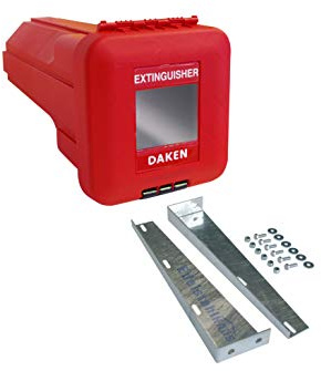 Feuerlöscherkasten inkl. Horizontale Halter für 6 kg Feuerlöscher Durchmesser 160 mm, Daken Sliden Edelstahlhaus, Daken S6+HH512