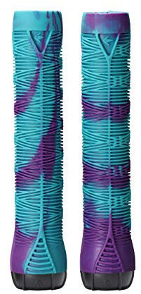 Blunt Stunt-Scooter Hand Griffe V2 Soft Long + 2 x 2 Barends (Teal/Lila)