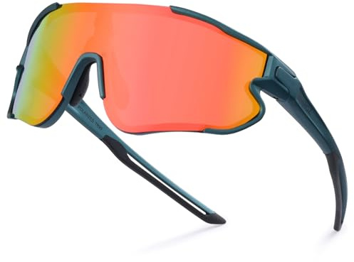 MIAROZ Sonnenbrille Polarisiert für Radfahren Männer Frauen: UV400-Schutz Sport-Sonnenbrille - für Outdoor-Laufen Angeln Baseball (Orange)
